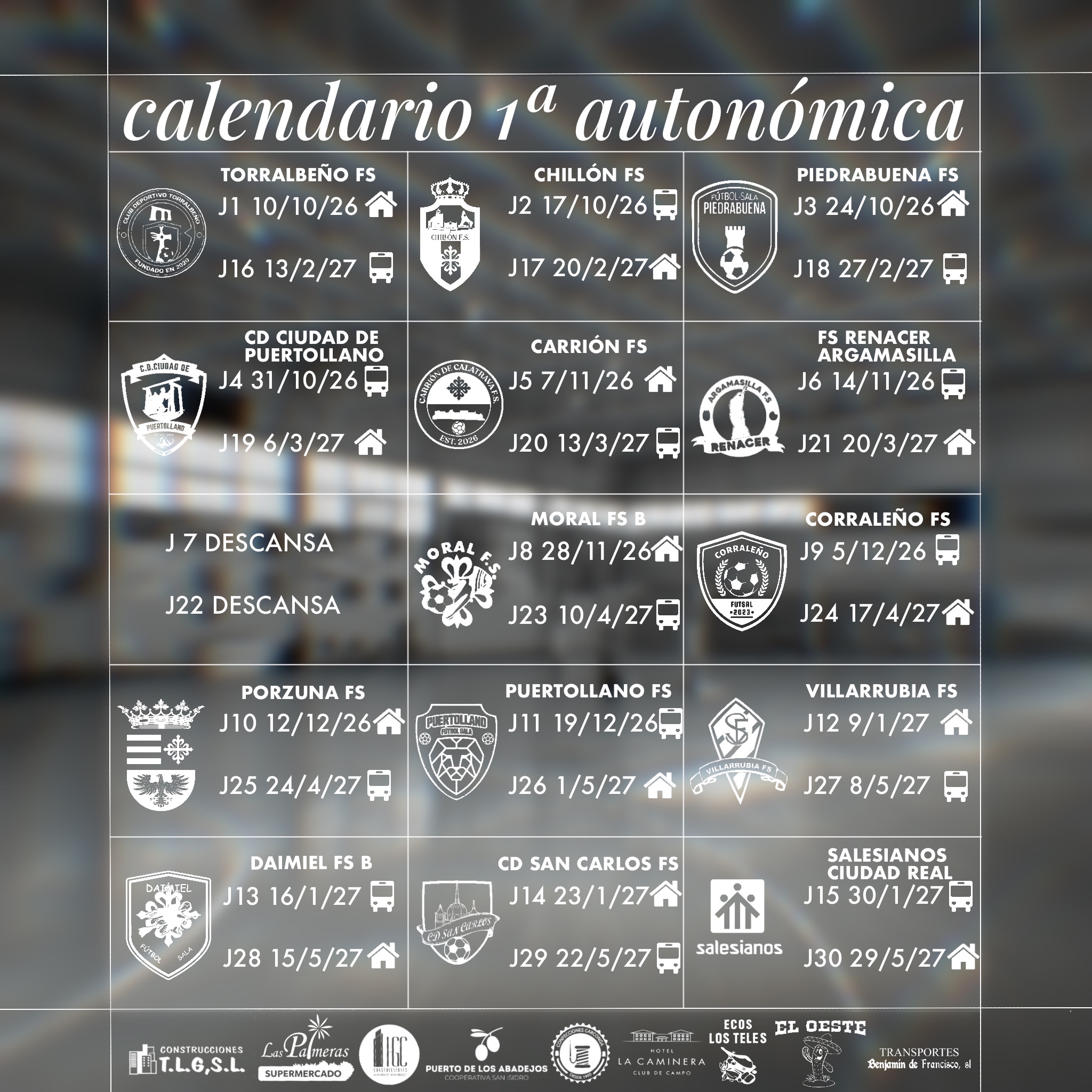 Ya tenemos calendario para la temporada 26/27