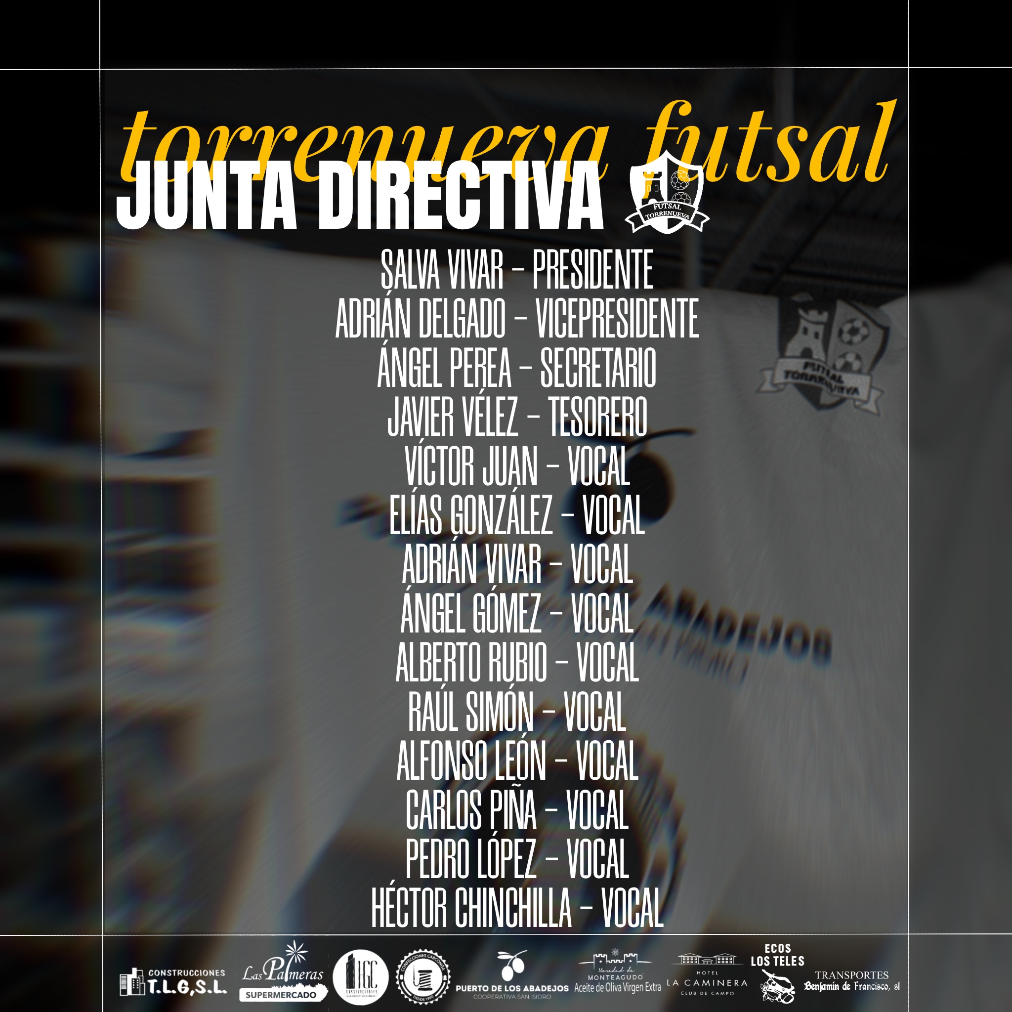 Presentamos a la nueva Junta Directiva del Torrenueva Futsal